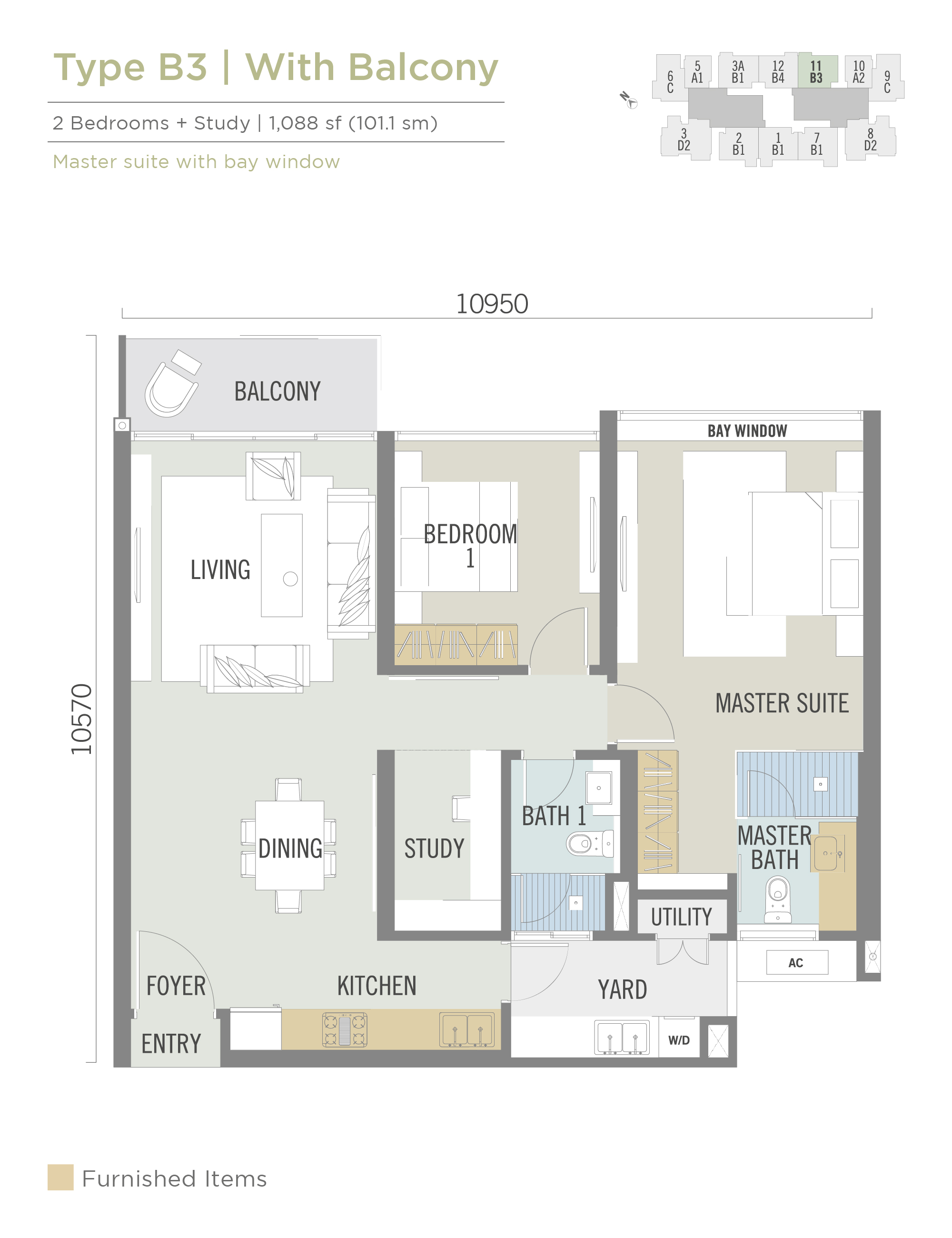 Type B|Typical Floor Plans